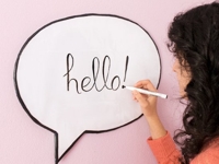 Curly Made Speech Bubble Dry Erase Board